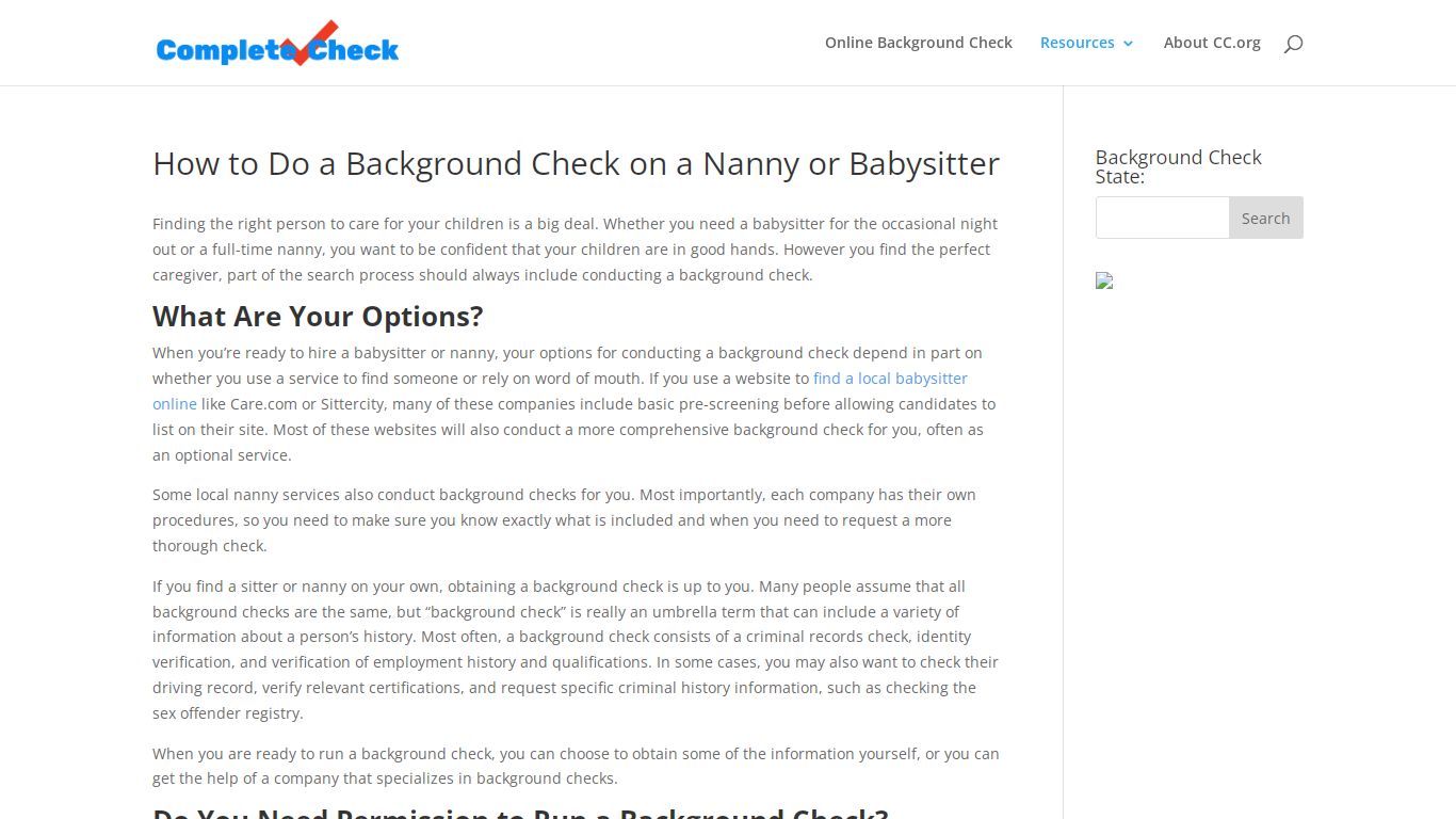How to Do a Background Check on a Nanny or Babysitter